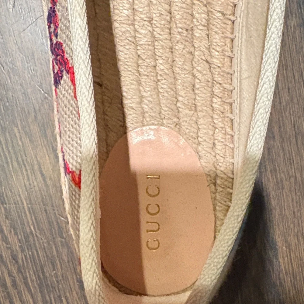 Gucci l’aveugle par amour Beige and Multicolor rainbow 39  Espadrilles Spain 9 - Picture 6 of 12